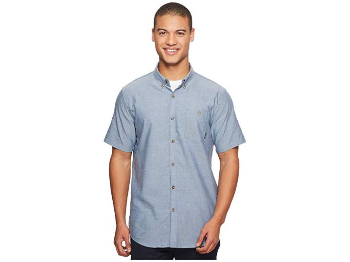 Billabong All Day Oxford Short Sleeve Shirt (blue) Men's Short Sleeve Button Up