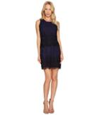 Jessica Simpson Tiered Lace Dress Js4r4533 (navy/black) Women's Dress