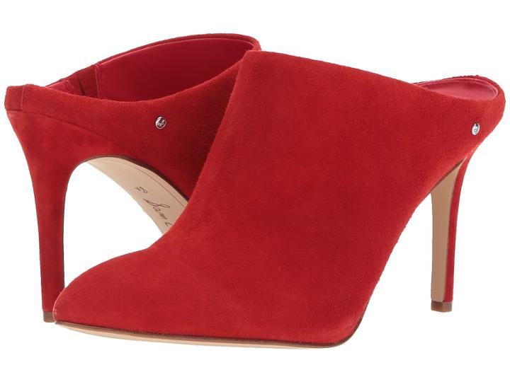 Sam Edelman Oran (candy Red Kid Suede Leather) High Heels
