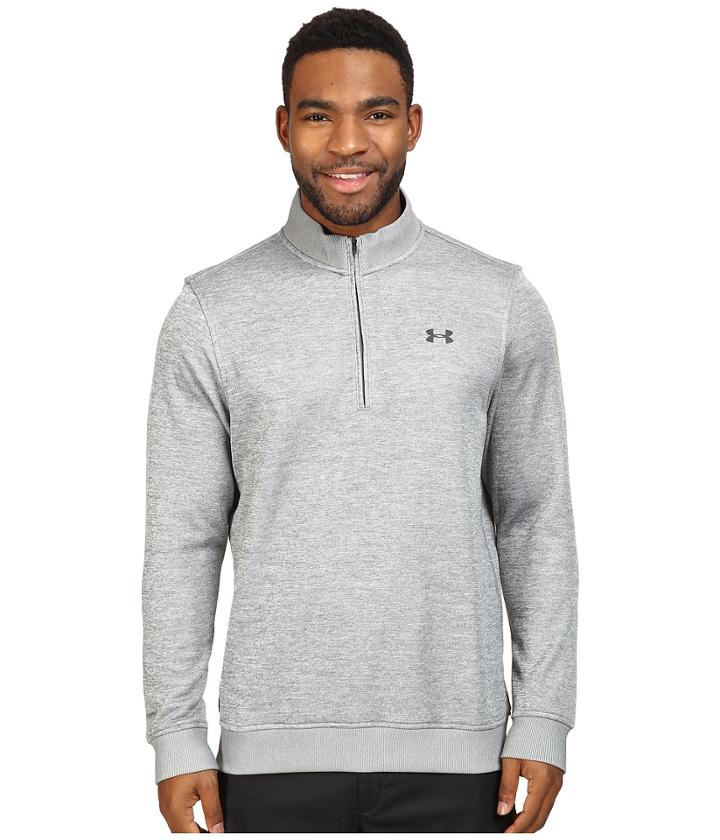 Under Armour Golf Ua Storm Sweaterfleece 1/4 Zip (true Gray Heather/true Gray Heather/stealth Gray) Men's Fleece