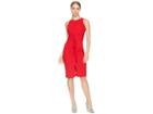 Bebe Waist Corset Hi Slit Midi (red) Women's Dress