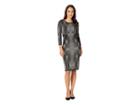 Taylor Geo Print Midi Sweater Dress (black/champagne) Women's Dress