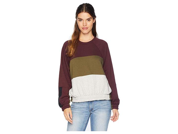 Hurley Dolman Fleece Crew (burgundy Crush) Women's Sweatshirt