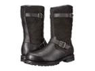 Frye Wyoming Engineer (black Wp Waxed Pebbled Leather/oiled Suede) Men's Boots