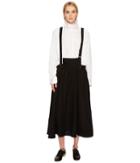 Y's By Yohji Yamamoto S-fr Gathered Skirt Overalls (black) Women's Dress