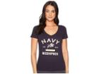 Champion College Navy Midshipmen University V-neck Tee (navy) Women's Short Sleeve Pullover