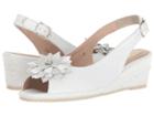Sesto Meucci Bobby (white Nappa/silver Glitter Bow) Women's Sandals