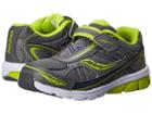 Saucony Kids Ride (toddler/little Kid) (grey/lime) Boys Shoes