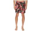 Dolce & Gabbana Mid Length Roseto Swimsuit Boxer W/ Bag (green Roseto Print) Men's Swimwear