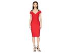 Yigal Azrouel Off Shoulder Dress With Velvet Straps (cardinal Red) Women's Dress