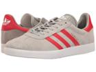 Adidas Originals Gazelle (medium Grey Heather Solid Grey/scarlet/white) Men's Tennis Shoes