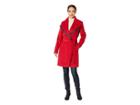Calvin Klein Wool Wrap With Pu Trim Detail (crimson) Women's Coat