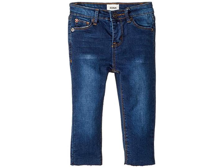 Hudson Kids Knit Denim Raw Hem Ankle Skinny In Blue Depth (infant) (blue Depth) Girl's Jeans