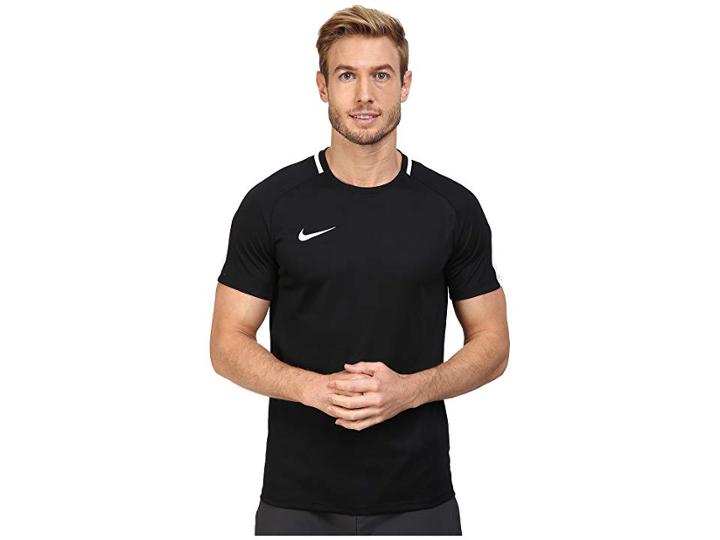 Nike Dry Academy Soccer Shirt (black/white/white) Men's Clothing