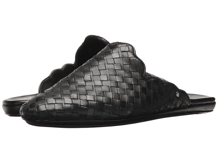 Sam Edelman Katy (black Woven Leather) Women's Clog/mule Shoes