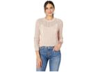Bcbgmaxazria Caleste Cable And Lace Pullover (rose Smoke) Women's Sweater