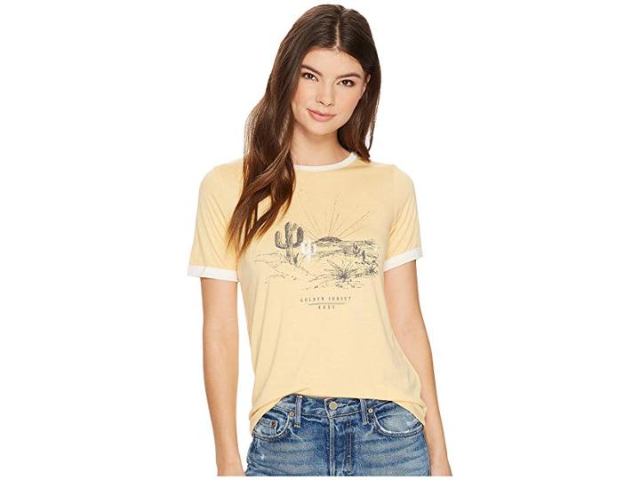 Roxy Puerto Pic Golden Sunset Screen Tee (sunburst) Women's T Shirt