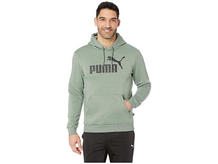 Puma Essential + Hoodie Fleece (laurel Wreath Heather) Men's Sweatshirt