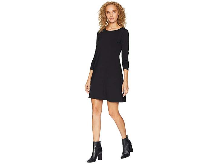 Susana Monaco Crew A-line Dress (black) Women's Dress