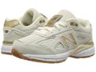 New Balance Kids Kj990v4p (little Kid) (angora/gold) Girls Shoes