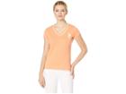 U.s. Polo Assn. V-neck Big Logo Tee (sandy Orange) Women's Clothing