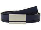 Calvin Klein 30 Mm. Flat Strap (dark Navy/brushed Nickel) Men's Belts