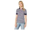 U.s. Polo Assn. Circle Logo Stripe Polo (evening Blue) Women's Clothing