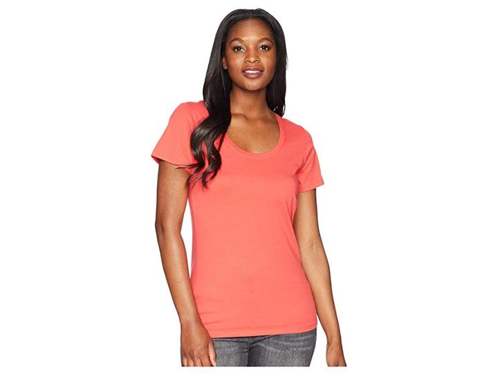 Pendleton Short Sleeve Pima Tee (hibiscus) Women's Clothing