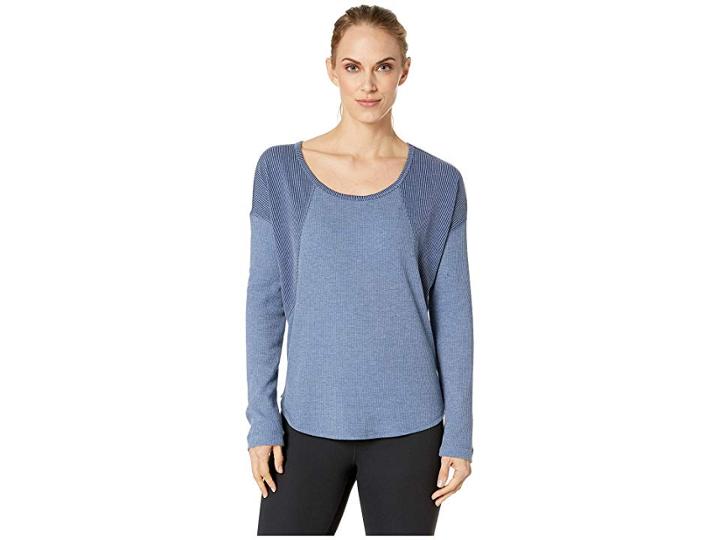 Prana Remi Waffle Pullover (equinox Blue) Women's Long Sleeve Pullover