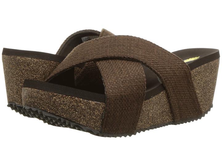 Volatile Glistening (brown) Women's Wedge Shoes