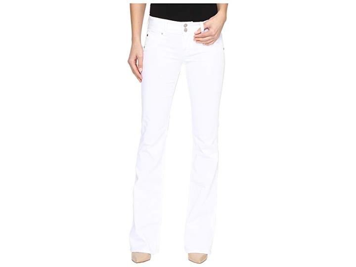 Hudson Signature Boot In White (white) Women's Jeans