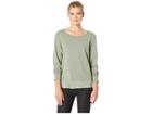 Mod-o-doc Cotton Interlock Sweatshirt With Asymmetrical Front Slit (dusty Sage) Women's Sweatshirt