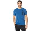 Reebok Workout Ready Activchill Graphic Top (bunker Blue) Men's Clothing