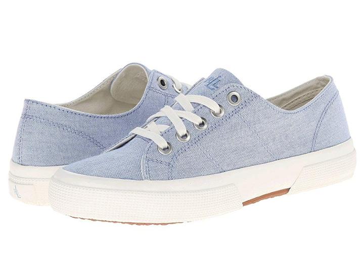 Lauren Ralph Lauren Jolie (blue Oxford Cloth) Women's Lace Up Casual Shoes
