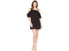 Laundry By Shelli Segal Crepe T Body Dress With Lace-up Sleeves (black) Women's Dress