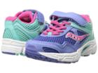 Saucony Kids Cohesion 10 A/c (little Kid/big Kid) (periwinkle/turquoise) Girls Shoes
