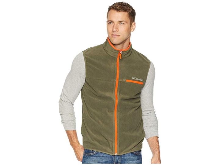 Columbia Mountain Cresttm Vest (peatmoss/backcountry Orange) Men's Vest