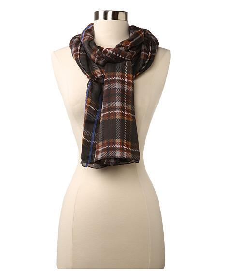 Echo Design Vintage Plaid Wrap Scarf (black) Scarves