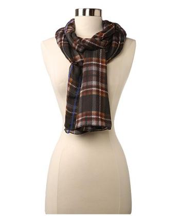 Echo Design Vintage Plaid Wrap Scarf (black) Scarves