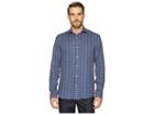 Bugatchi Surfboard Shaped Fit Woven Shirt (navy) Men's Clothing
