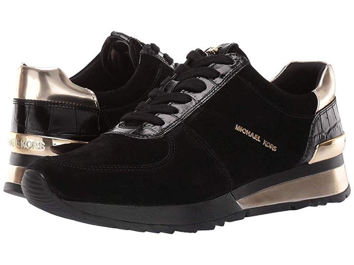 Michael Michael Kors Allie Wrap Trainer (black/gold) Women's Shoes