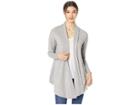 Kensie Drapey Fleece Cardigan Ksnk2292 (heather Grey) Women's Sweater