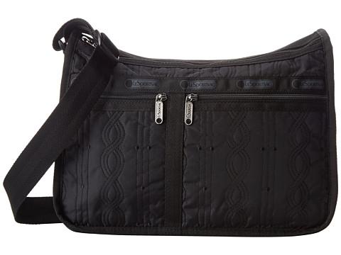 Lesportsac Deluxe Everyday Bag (black Entwine) Cross Body Handbags