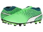 Puma One 18.4 Fg (green Gecko/puma White/deep Lagoon) Men's Soccer Shoes
