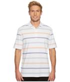 Callaway Road Map Stripe Polo (bright White) Men's Clothing