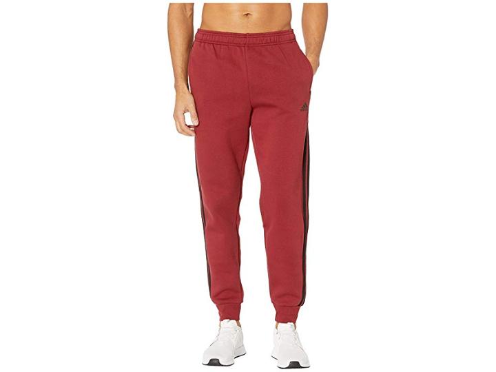 Adidas Essentials 3-stripes Jogger Pants (noble Maroon/black) Men's Casual Pants