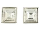 Michael Kors Cocktail Party Crystal Square Stud Earrings (silver) Earring