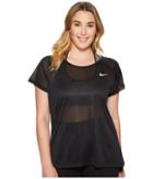 Nike Breathe Running Top (size 1x-3x) (black) Women's Clothing