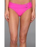 Body Glove Smoothies Contempo Belted High Waist Bottom (hot Pink) Women's Swimwear