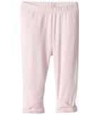 Janie And Jack Bow Cuffed Leggings (infant) (barely Pink) Girl's Casual Pants